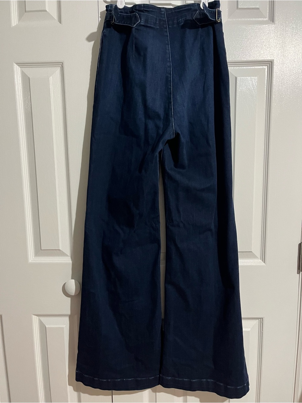 MOTHER Dark Blue Wide-Leg Jeans - Picture 4 of 7